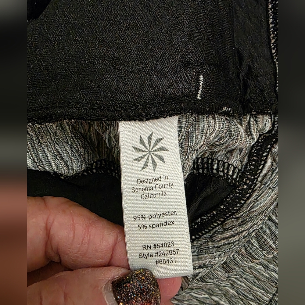 🍁Athleta Stratus Full Zip Hoodie Jacket Womens Small Gray Black Athletic - Picture 6 of 9